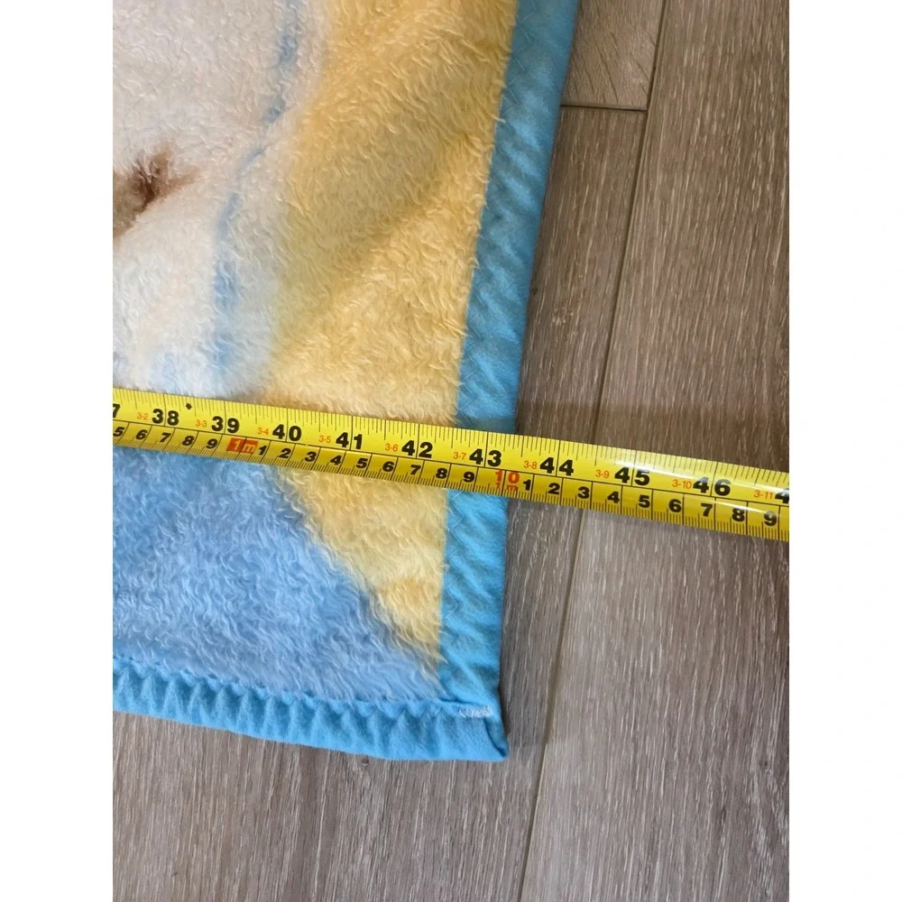 Vintage Crown Crafts Winnie the Pooh Piglet Colorblock Baby Crib Blanket 30x45